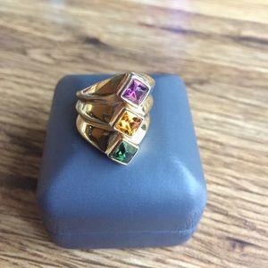 Vintage Rainbow Tri Color Ring